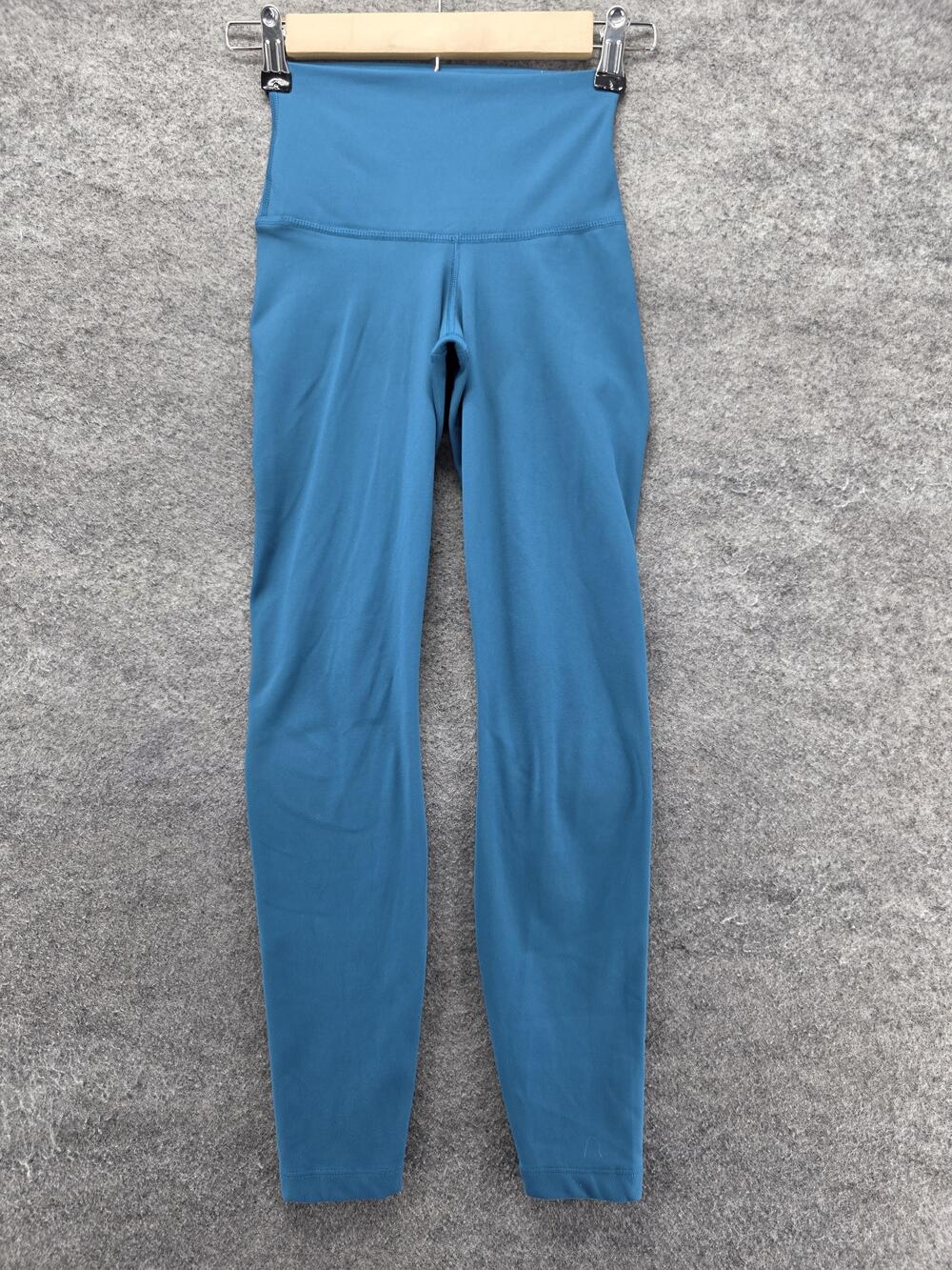 Nike Leggings Womens XS Blue Dri-FIT Yoga Elastic Waist Wicking 26 Inseam
